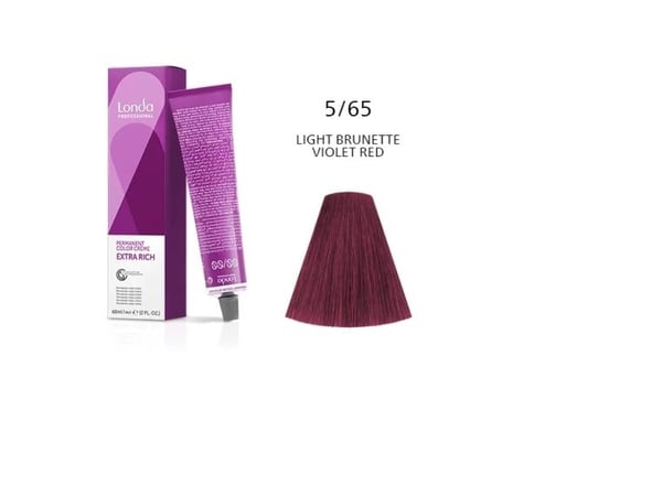 Londa Professional Londacolor permanent hårfarge 5/65 lys brunett fiolett rød 60 ml