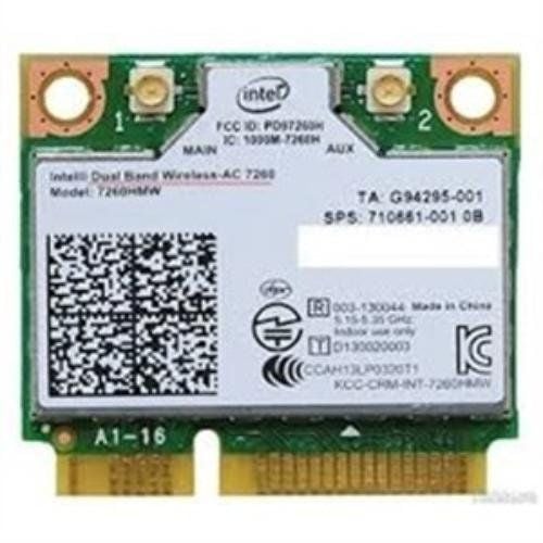 Intel Dual Band Wireless-AC 7260 - Nettverksadapter - PCIe Half Mini Card - Bluetooth 4.0, Wi-Fi 5