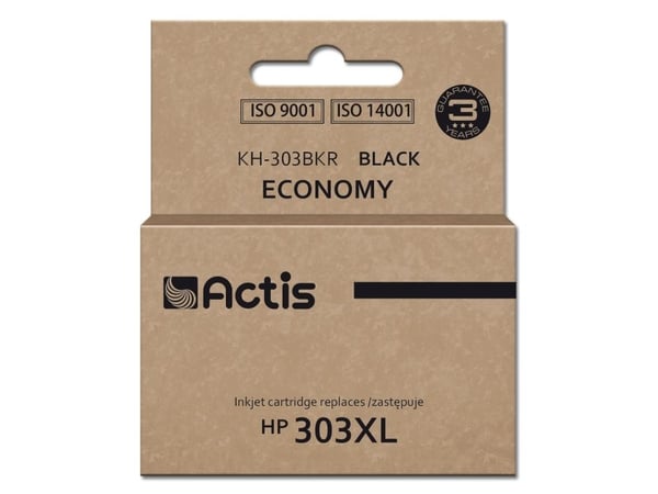 Actis KH-303BKR, Kompatibel, Sort, HP, HP ENVY Photo: 6220, 6230, 6234, 7130, 7134, 7830, 7221. HP ENVY: 7220e. HP: 303., 600 sider, Høyt (XL) utbytte