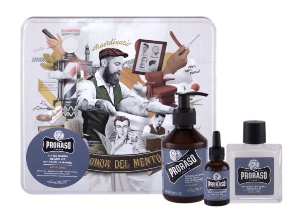Proraso Azur Lime metalletui beard care 200 ml + 100 ml + 30 ml