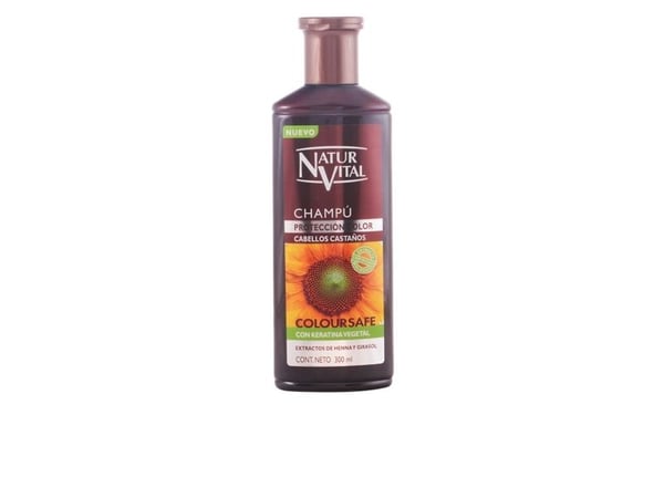 Naturaleza y Vida 8414002740208, 300 ml, Schampo, Unisex, Brunt hår, Färgat hår, Kastanjebrunt, Skydd för färgat hår, Fuktgivande, Reparation, Shin...