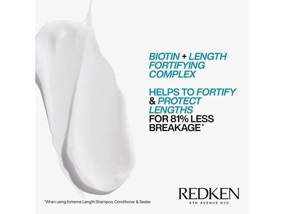 Redken Extreme Length Conditioner, Kvinner, 300 ml, Profesjonell balsam, Alt hår, Alle farger, Styrkende