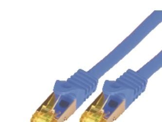 M-CAB RAW - Nettverkskabel - RJ-45 (hann) til RJ-45 (hann) - 10 m - SFTP, PiMF - CAT 7 - halogenfri, formstøpt, uten hindringer - blå