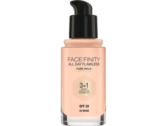 Max Factor Facefinity All Day Flawless Flexi-Hold 3in1 Primer Concealer Foundation SPF20 55 30 ml