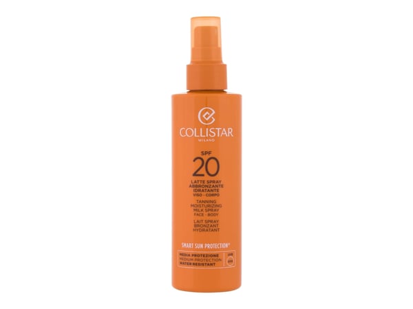 Collistar Tanning Moisturizing Milk Spray Face-Body SPF20 - Unisex - 200 ml