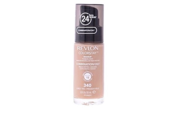 Revlon ColorStay, Pumpflaska, Vätska, Beige, Early Tan, Ljus, Blandhy, Fet hud