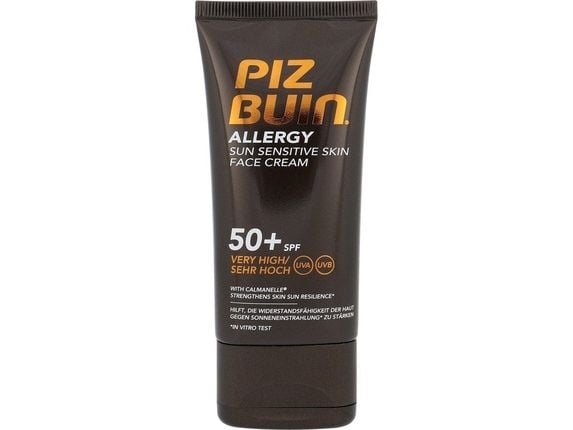 Piz Buin Allergy, Aurinkorasva, Kasvot, Tuubi, Kosteuttava, 50 ml, Aikuiset