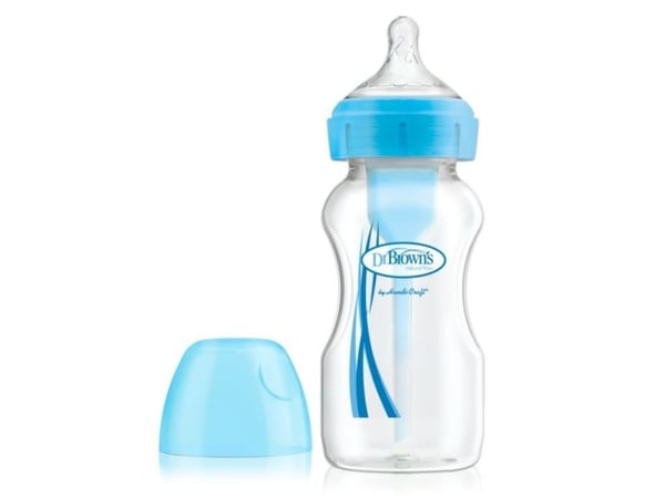 Dr. Brown's babyflaske vid hals PP blå 240 ml 1V