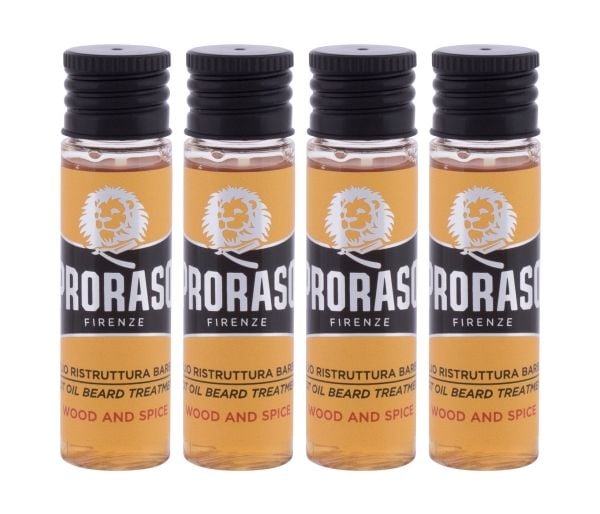 Proraso Wood and Spice varmende skjeggbehandlingsolje 4 x 17 ml