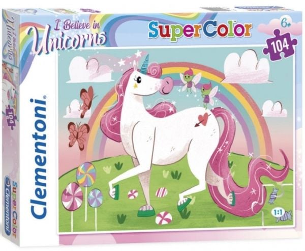 Clementoni Clementoni Puslespill 104 brikker Unicorn briiliant