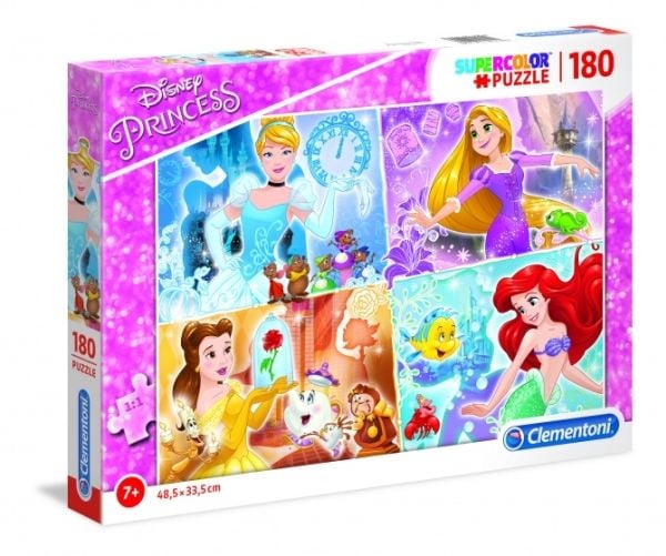 Clementoni Disney Princess, 180 stykker, Tegneserier, 7 år