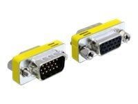 DeLOCK 65250, VGA (D-Sub), VGA (D-Sub), Musta, Hopea, Keltainen