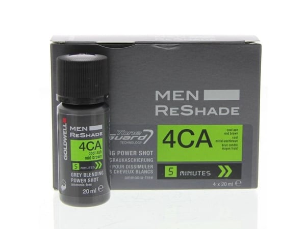 Hårfarge for menn Goldwell Men Reshade 4CA, Medium Gråbrun, 4x20ml