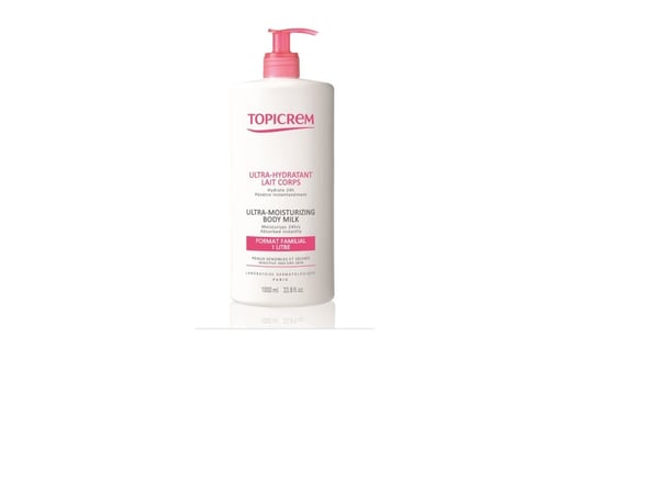 Topicrem UH Leche Ultra Hidratante Corporal, Maito, Unisex, Suojaava, Kosteuttava, Hoitava, Kuiva iho, 1000 ml, Kaikenikäisille