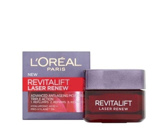 L’Oréal Paris Revitalift Laser Renew, Tørr hud, Normal hud, Fet hud, Sensitiv Hud, Anti-rynke, Fuktighets krem, aqua / water, glycerin, isohexadeca...