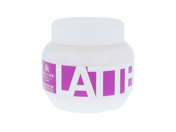 KALLOS Latte hårmaske med melkeprotein maske for veps skadet av kjemiske behandlinger 275ml