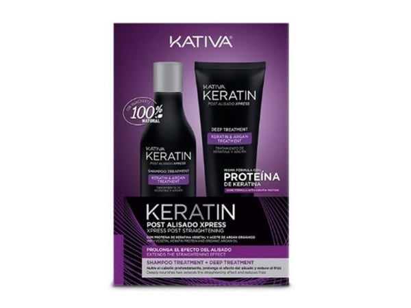 Kativa Keratin Post Smoothing Xpress Set (2 deler) profesjonell hårpleie