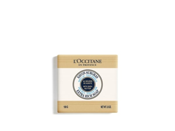 L''Occitane Shea Milk Sensitive Skin Extra Rich Soap, Kropp, Såpestykke, Shea smør, Rensende, Nærende, firkant, Frankrike