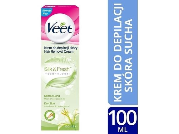 Veet Silk & Fresh Cream For Hair Removal For Dry Skin 100ml