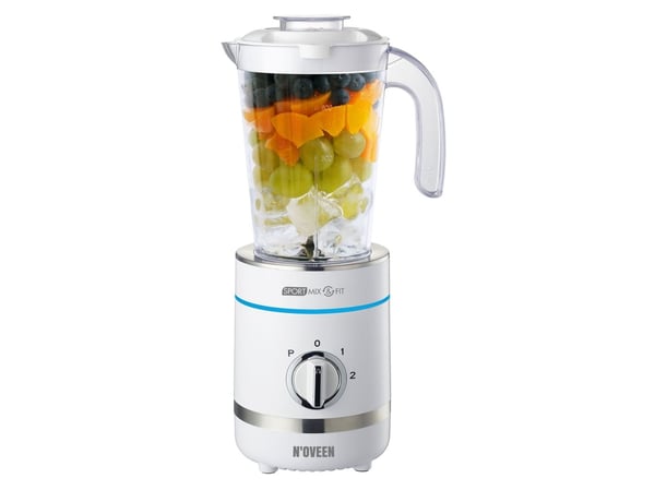 Noveen SB2100 X-LINE, Bord juicepresse, 0,8 l, Pulsfunksjon, Isknusing, 500 W, Hvit