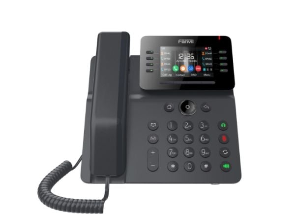 Fanvil V64, IP-telefon, Sort, Kablet håndsett, Bord/Vegg, 12 linjer, 1000 oppføringer