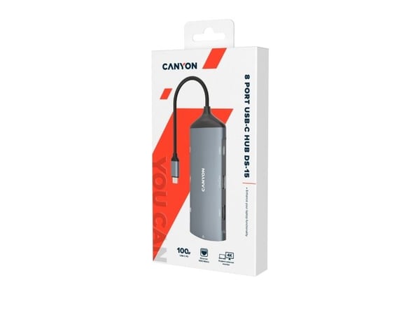 Canyon DS-15 - Dockningsstation - USB-C - 8-slot - HDMI - 1GbE