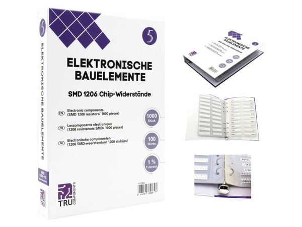 TRU COMPONENTS TC-6869416 Lajitelma-albumi SMD 1206 0,25 W 1 % 1000 kpl
