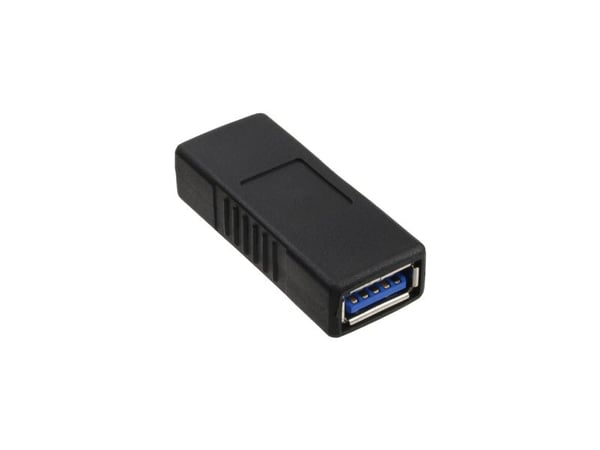 InLine 35300P, USB 3.0 A female, USB3.0 A, Svart
