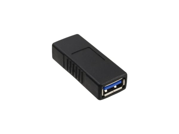 InLine 35300P, USB 3.0 A female, USB3.0 A, Svart