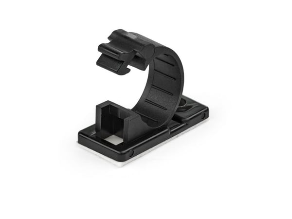 StarTech.com 100 itseliimautuvaa kaapelinhallintaklipsiä musta, Network/Ethernet/Office Desk/Computer Cord Organizer, Sticky Cable/Wire Holders, Ny...