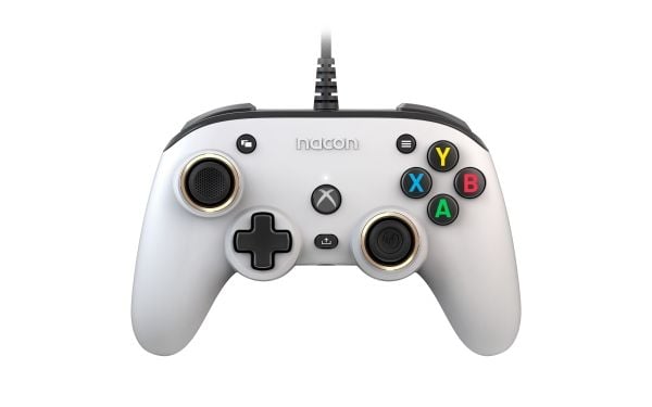 NACON Pro Compact Controller, Pad-ohjain, Xbox One, Xbox Series S, Xbox Series X, Langallinen, USB, Valkoinen, 3 m NACON Pro Compact Controller, Pad-ohjain, Xbox One, Xbox Series S, Xbox Series X, Langallinen, USB, Valkoinen, 3 m