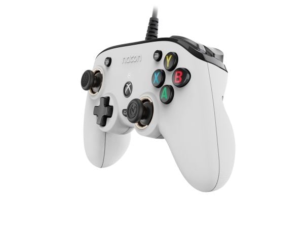 NACON Pro Compact Controller, Pad-ohjain, Xbox One, Xbox Series S, Xbox Series X, Langallinen, USB, Valkoinen, 3 m