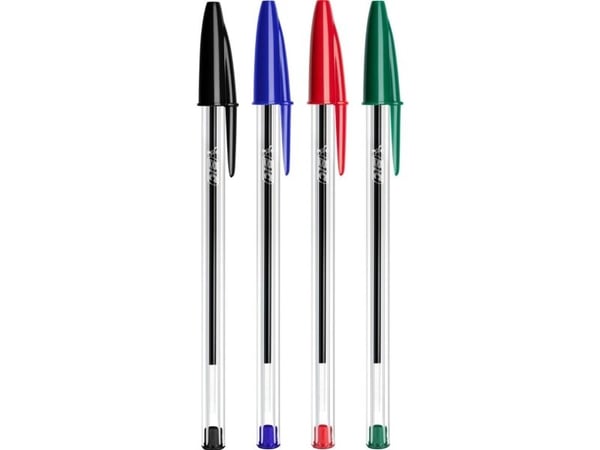 BIC 8308621, Kulspetspenna, pinnformad, 4 styck, Medium