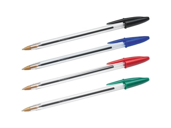 BIC 8308621, Kulspetspenna, pinnformad, 4 styck, Medium