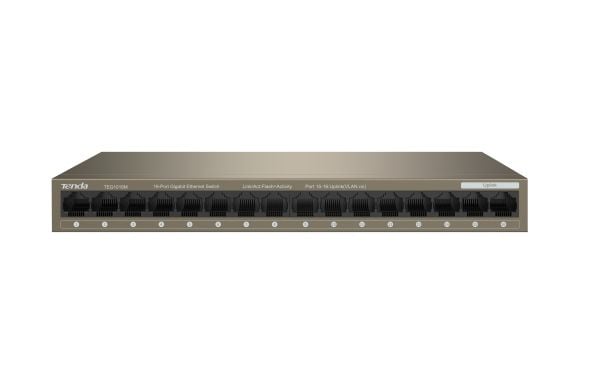 Tenda TEG1016M - Switch - ikke-styrt - 16 x Gigabit Ethernet - stasjonær, veggmonterbar