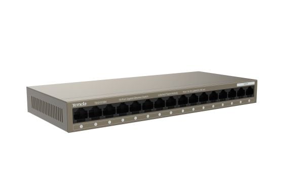 Tenda TEG1016M - Switch - ikke-styrt - 16 x Gigabit Ethernet - stasjonær, veggmonterbar