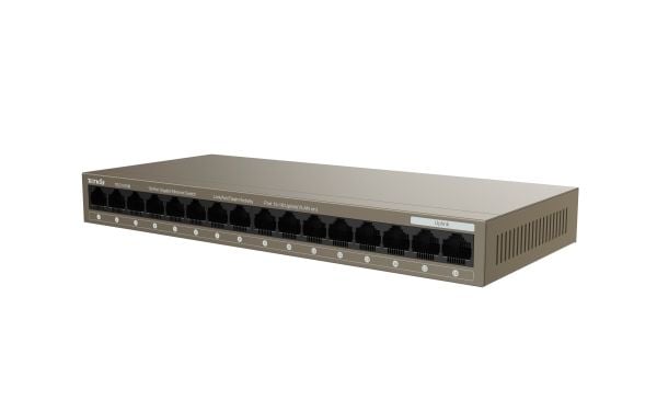 Tenda TEG1016M - Switch - ikke-styrt - 16 x Gigabit Ethernet - stasjonær, veggmonterbar