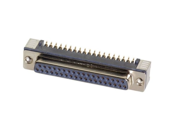 Harting 09 55 356 6612 741, D-Sub 25-pin F, Sort, Metallisk, Polybutylentereftalat (PBT), Stål, Termoplast, Kobberlegering, 10 mO, 1000 V