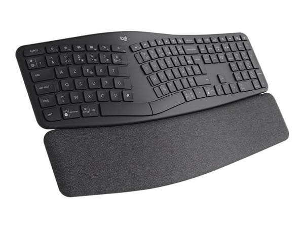 Logitech ERGO K860 - Tastatur - trådløs - 2.4 GHz, Bluetooth 5.0 - QWERTY - US International - grafitt