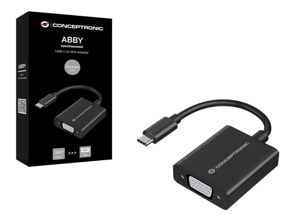Conceptronic ABBY05B, USB Type-C, 1920 x 1080 pikseliä