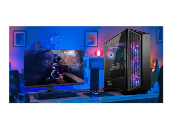 MSI MPG GUNGNIR 111R - Mid tower - ATX - genomskinlig sidopanel (härdat glas) - ingen strömförsörjning (ATX) - USB/ljud