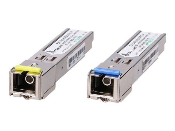 Extralink - SFP (mini-GBIC) transceivermodul - 1GbE, SONET - WDM - SC-enkeltmodus - opp til 20 km - OC-24 LR-1 - 1310 nm / 1550 nm (en pakke 2)
