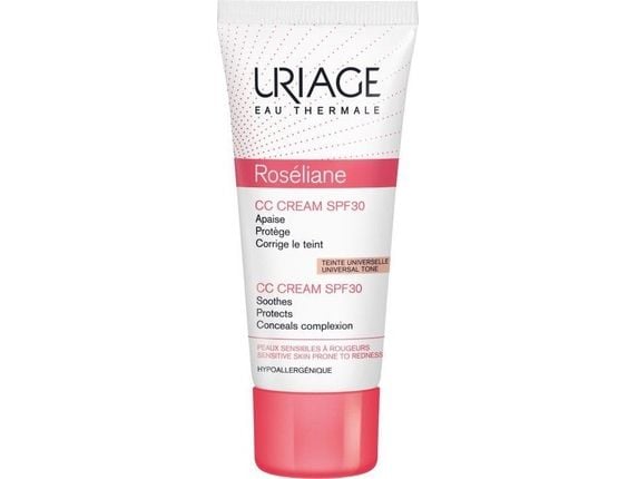 Uriage 3661434003417, CC-kräm, Kvinna, Känslig hud, Medium, Motverkar rodnad, Colour correction, Fuktgivande, Fuktgivande, Skyddande, Lugnande, Beige