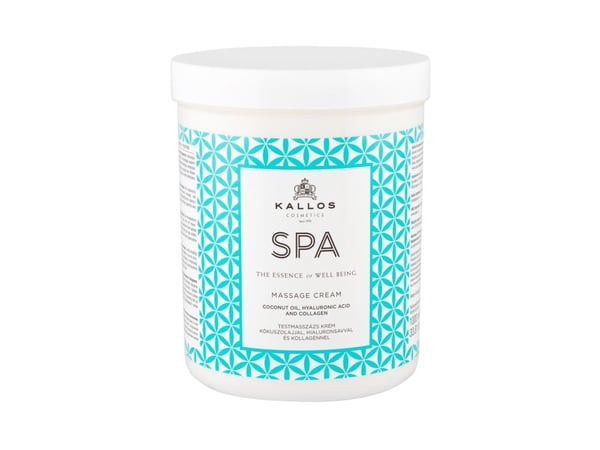 KALLOS Spa Massage Cream kokosolja, hyaluronsyra & kollagen 1000 ml