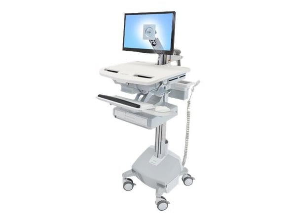 Ergotron StyleView - Vagn (endast laddning) - öppen arkitektur - för LCD-skärm/PC-utrustning - medicinsk - aluminium, zinkpläterat stål, kvalitetsp...
