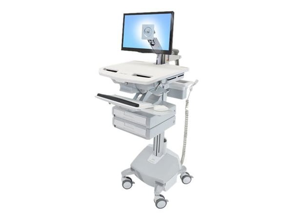 Ergotron StyleView - Vagn - öppen arkitektur - för LCD-skärm/PC-utrustning - medicinsk - aluminium, zinkpläterat stål, kvalitetsplast - grå, vit, p...