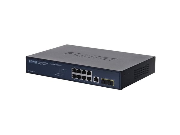 PLANET 10/100/1000T + 2-Port, Håndtert, L2/L4, Gigabit Ethernet (10/100/1000), Full tosidig, Rack-montering, 1U