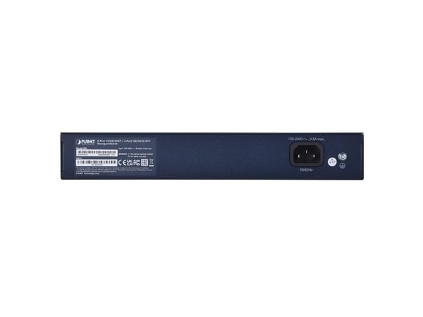 PLANET 10/100/1000T + 2-Port, Håndtert, L2/L4, Gigabit Ethernet (10/100/1000), Full tosidig, Rack-montering, 1U