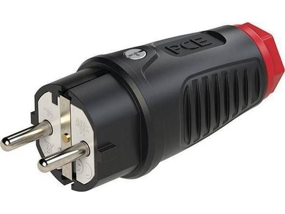 PCE Gummiplugg 16A 2P+Z 230V SCHUKO VDE IP54 /gummi-polyamid/ TAURUS2 0511-sr PCE Gummiplugg 16A 2P+Z 230V SCHUKO VDE IP54 /gummi-polyamid/ TAURUS2 0511-sr