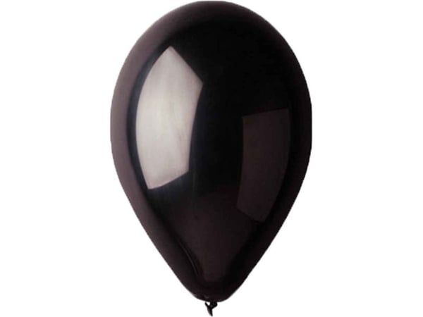 SDM metallisk ballong svart nr. 65 - 100 stk.